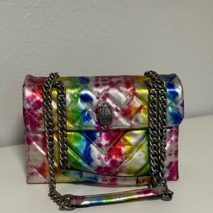 Kurt Geiger Quilted Rainbow Tie-Dye Shoulder Bag